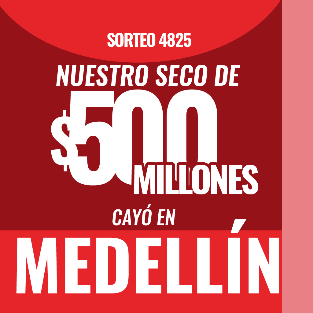 Mobile Cayó seco Medellín sorteo 4825 6 de marzo 2026