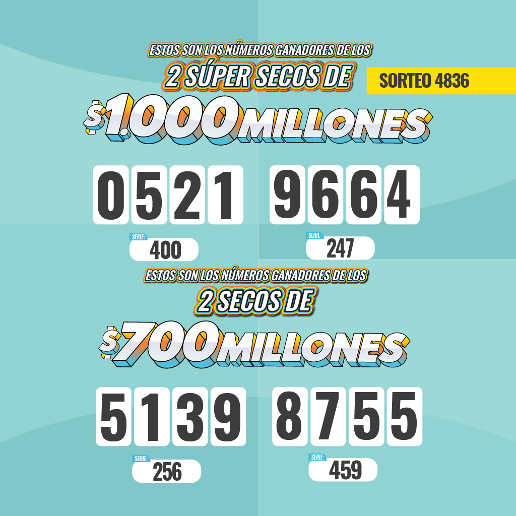Mobile Secos 1000 y 700 DSorteo 4836