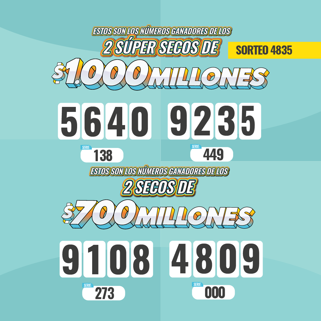Mobile Secos mayores Sorteo 4835 15 de mayo