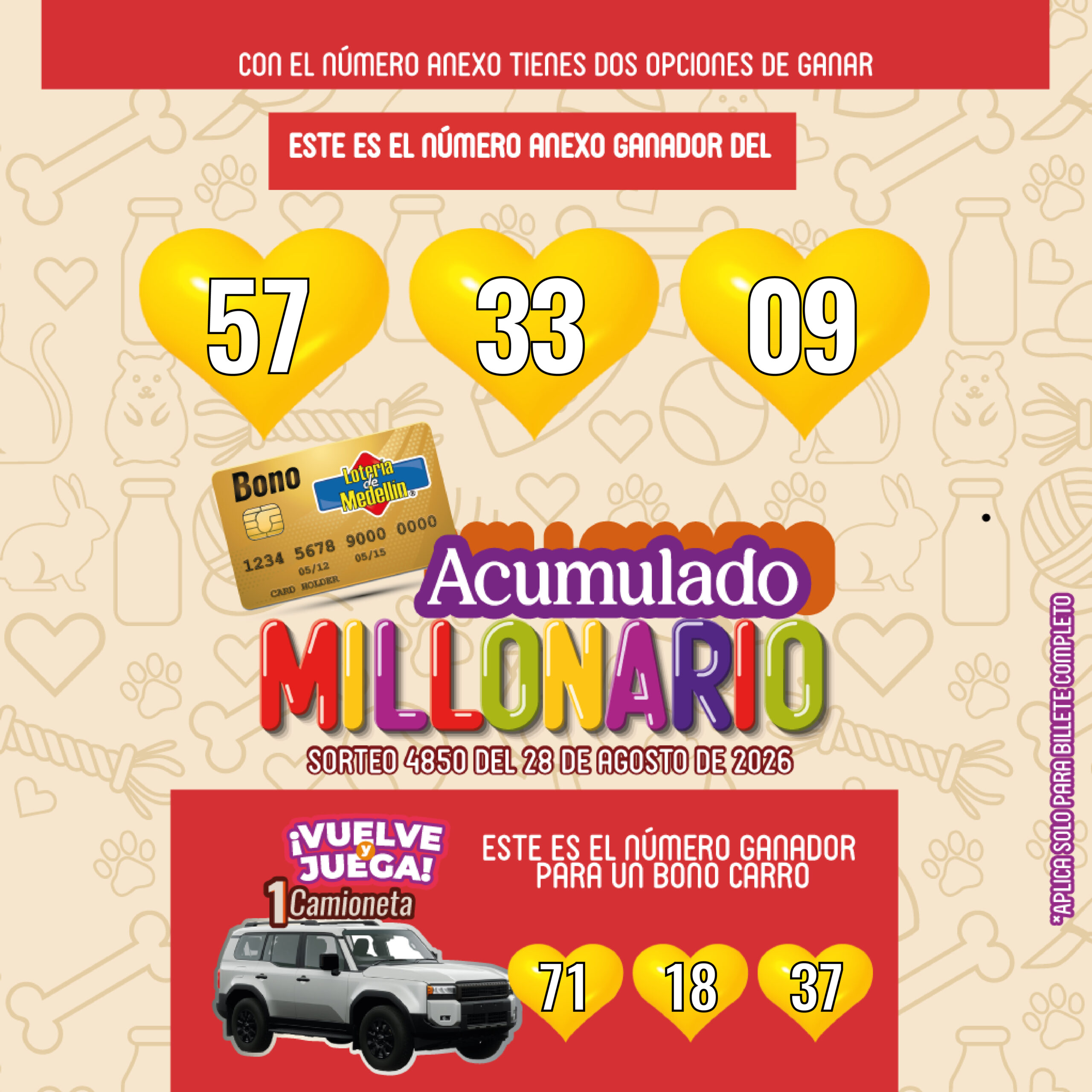 Mobile bono carro y acumulado 4850